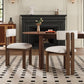 Modern Upholstered Armless Dining Chairs With Metal Legs