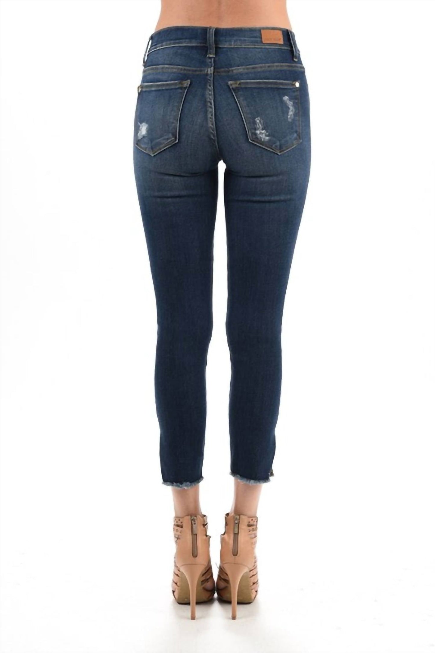 Judy Blue - Bootyfull Distressed Side Slit Skinny Jeans - Plus