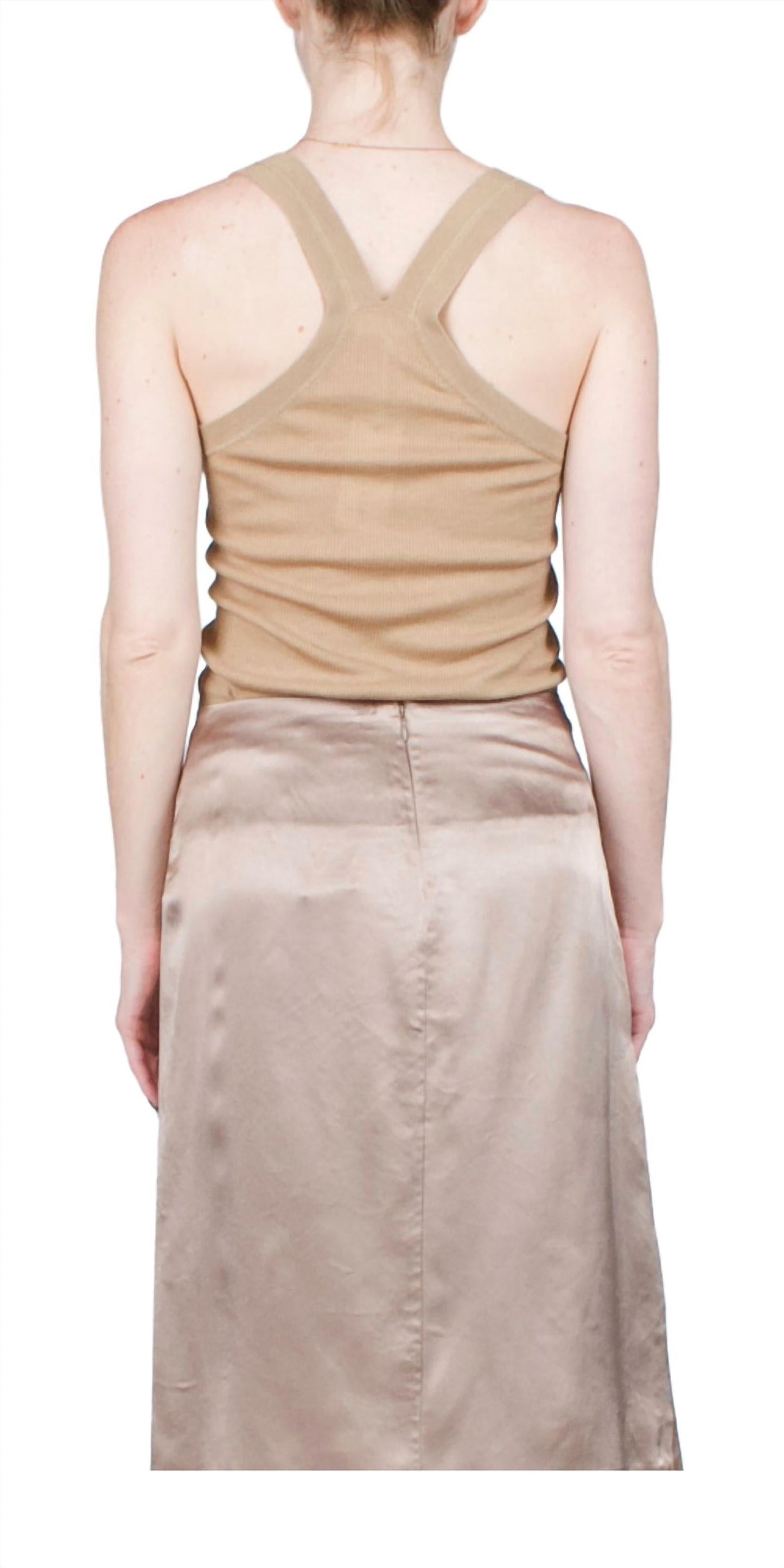 6397 - स्किनी रिब कैमी टॉप
