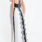 Rachel Allan - Chiffon A-line Prom Gown With Lace Inserts