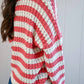 A.Ren - Balboa Avenue Striped Knit Cardigan