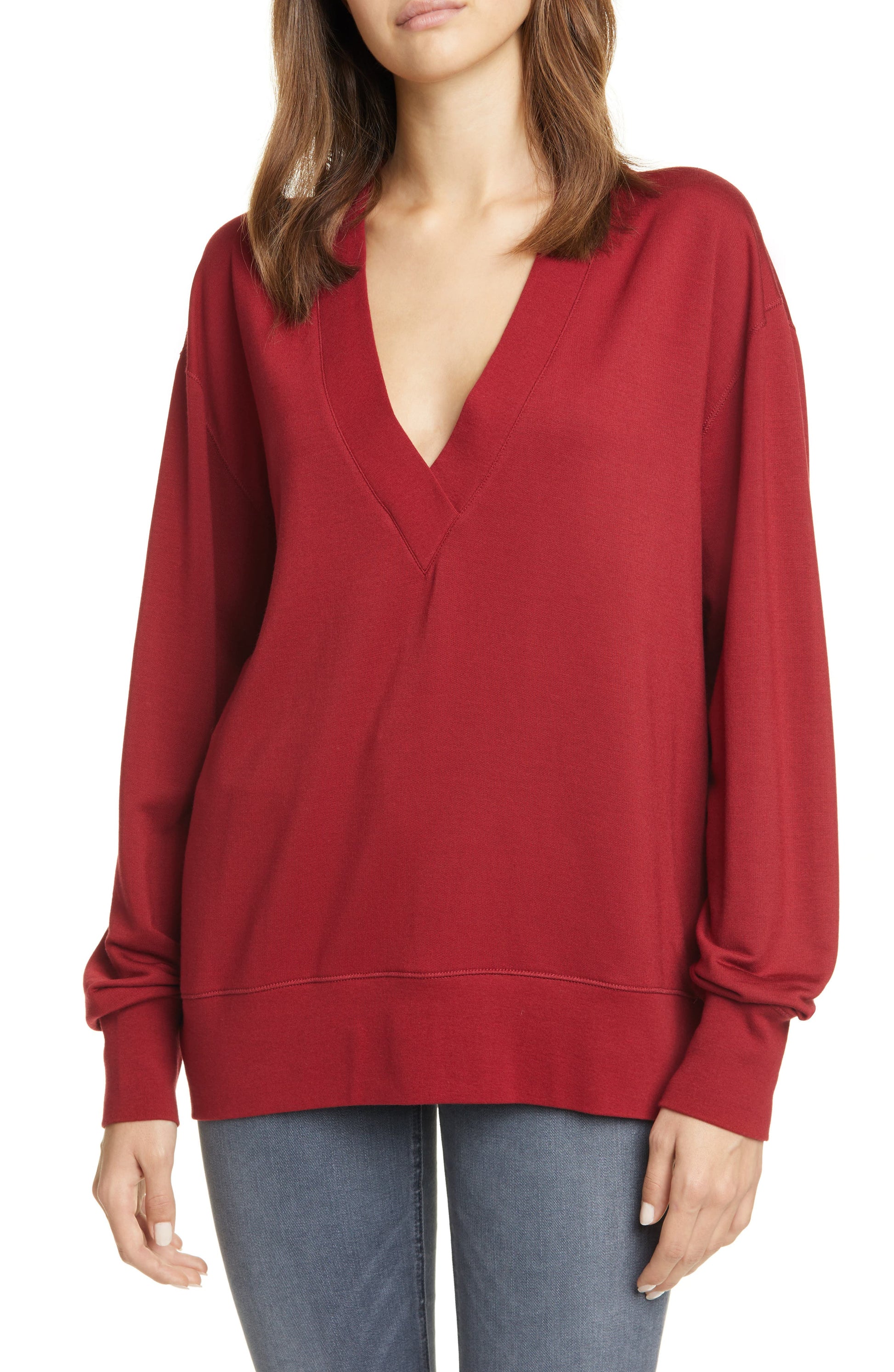 womens-rag-bone-flora-sweatshirt-size-small-red