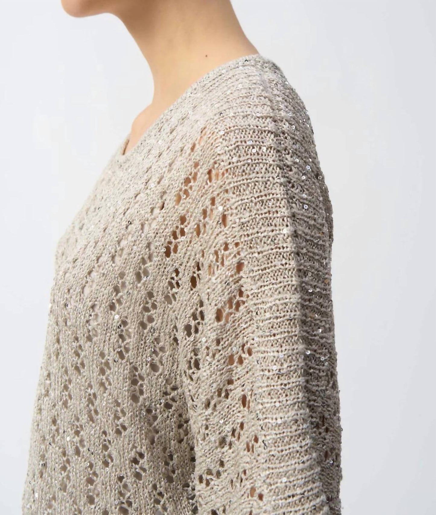 Joseph Ribkoff - Sequined Dolman Sleeves Top