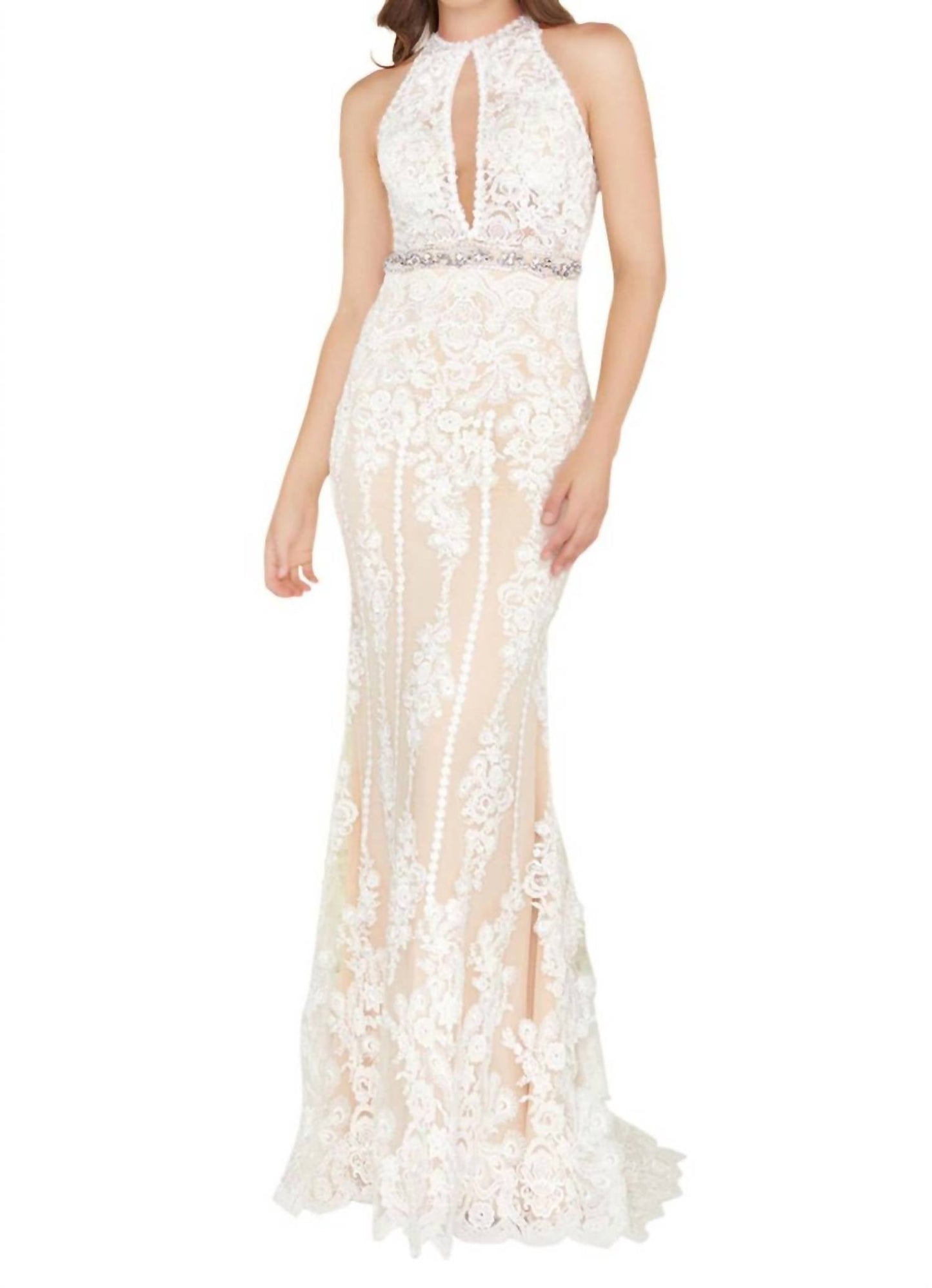 Mac Duggal - Risque Sheer Embroidered Gown