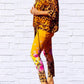 Calypso - Daniela Sienna Print Stretch Knit Leggings
