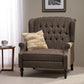 Dunham Contemporary Fabric Tufted Oversized Pushback Recliner