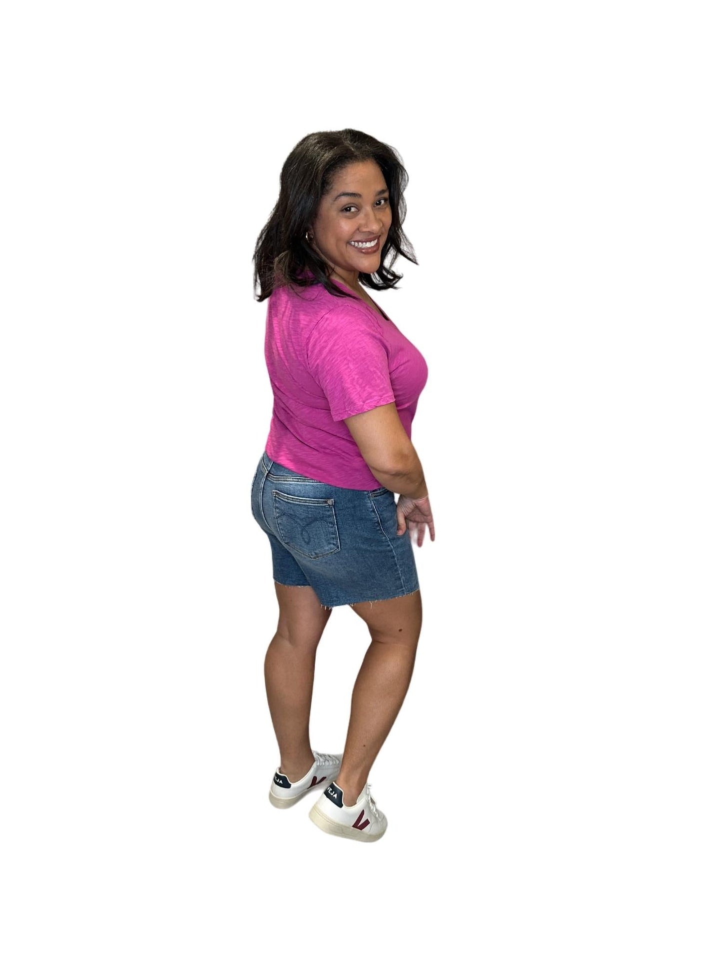 Judy Blue - High Waist Raw Hem Shorts