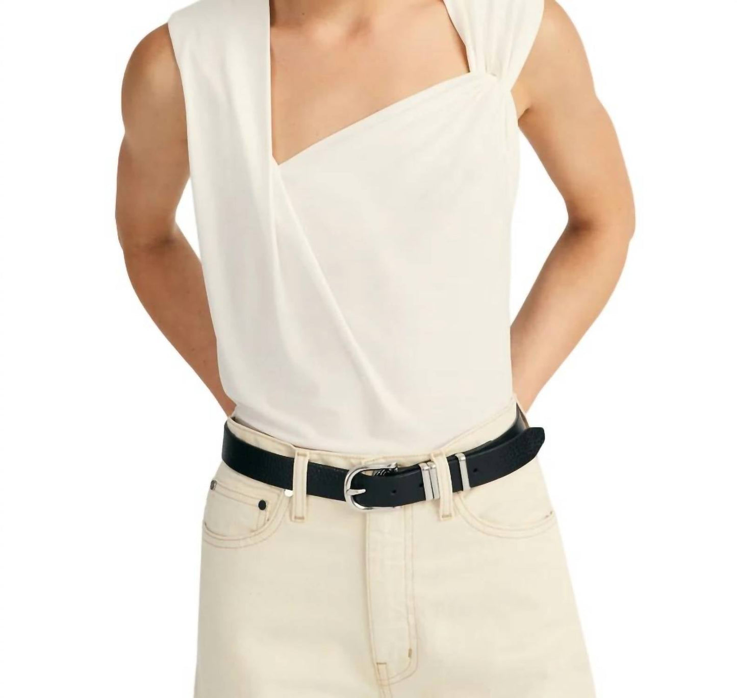 Derek Lam 10 Crosby - Alya Sleeveless Draped Top