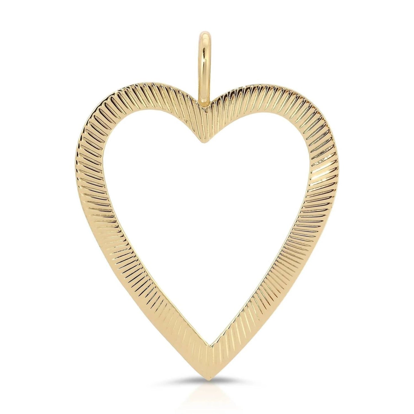 Eklexic - Women's Large Haze Open Heart Pendant