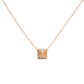 14K Yellow Gold 1/4 Cttw Diamond Matte Finished Pyramid Pendant Necklace (G-H Color, SI1-SI2 Clarity) - 18 Inches