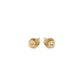 14k Yellow Gold Polished Round Stud Earrings