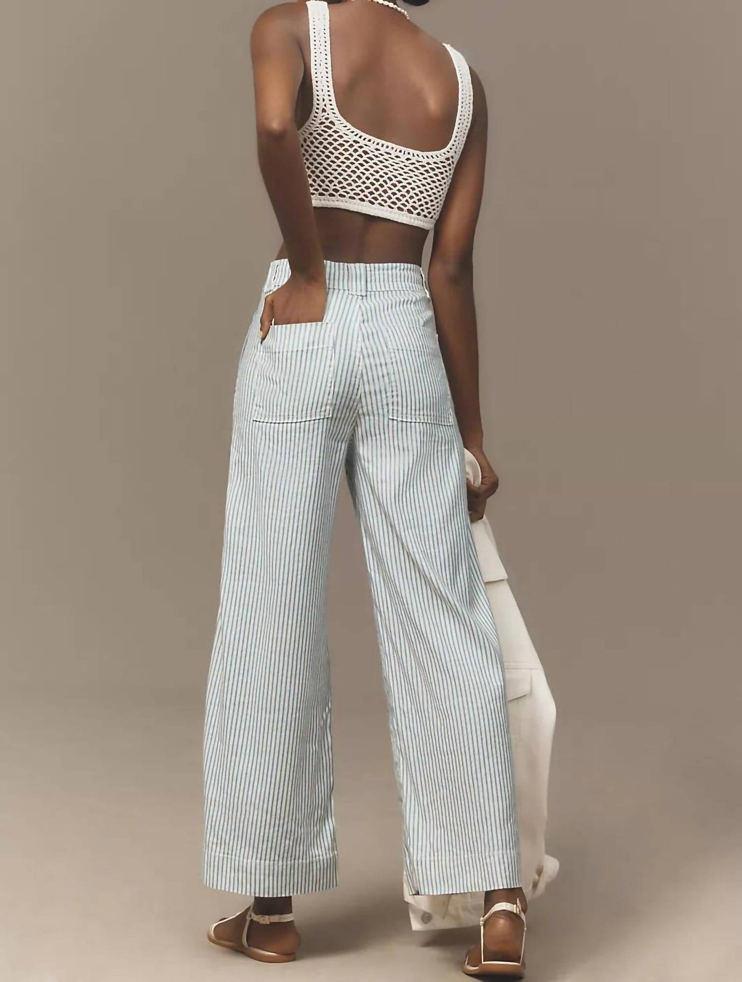 Joe'S Jeans - Addison High-rise Drawstring Linen Wide-leg Pants