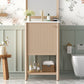Bathroom Vanity With Sink, Freestanding Single Cabinet Set - Cream White