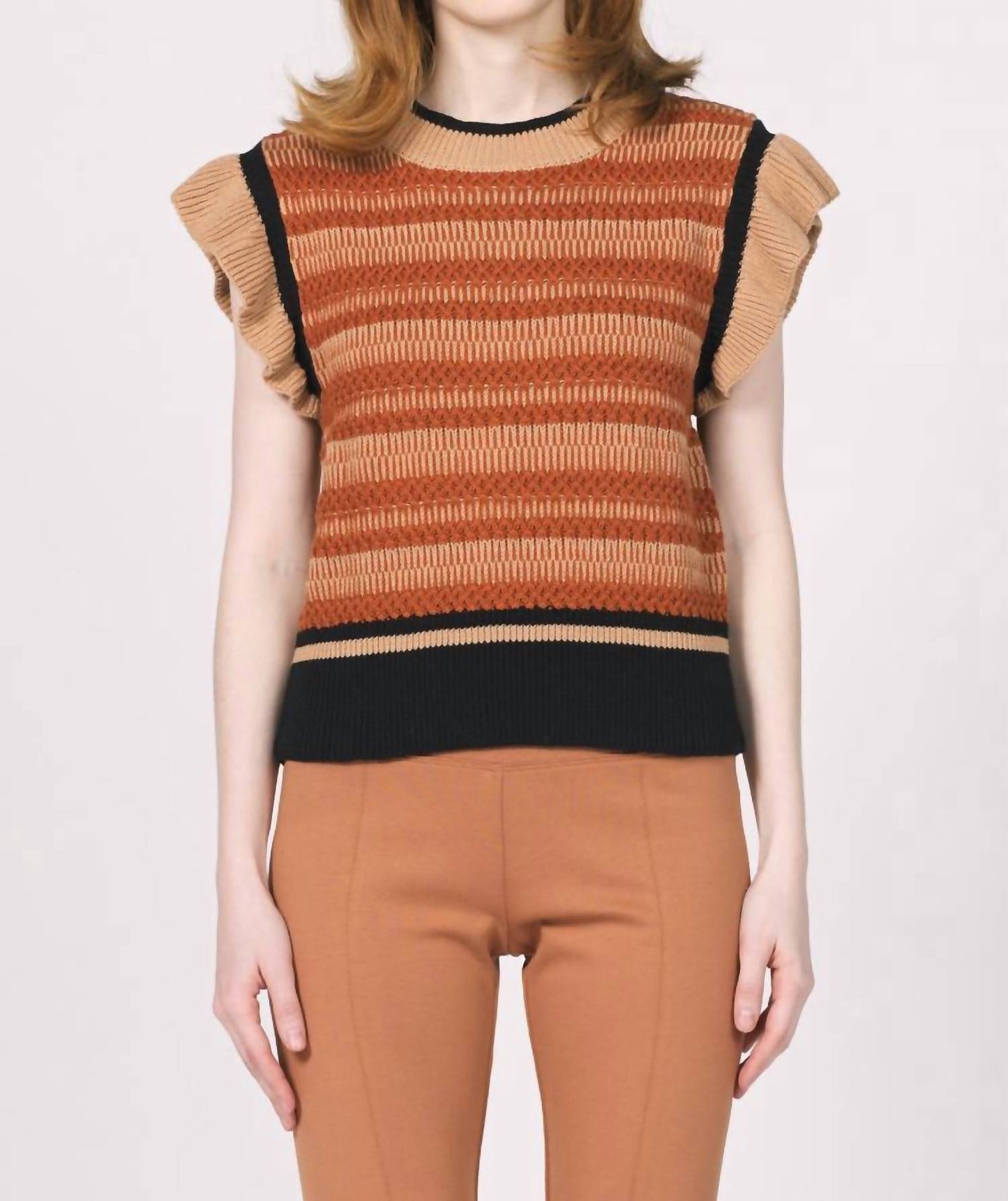 Another Love - Kassandra Ruffle Sleeve Sweater Top