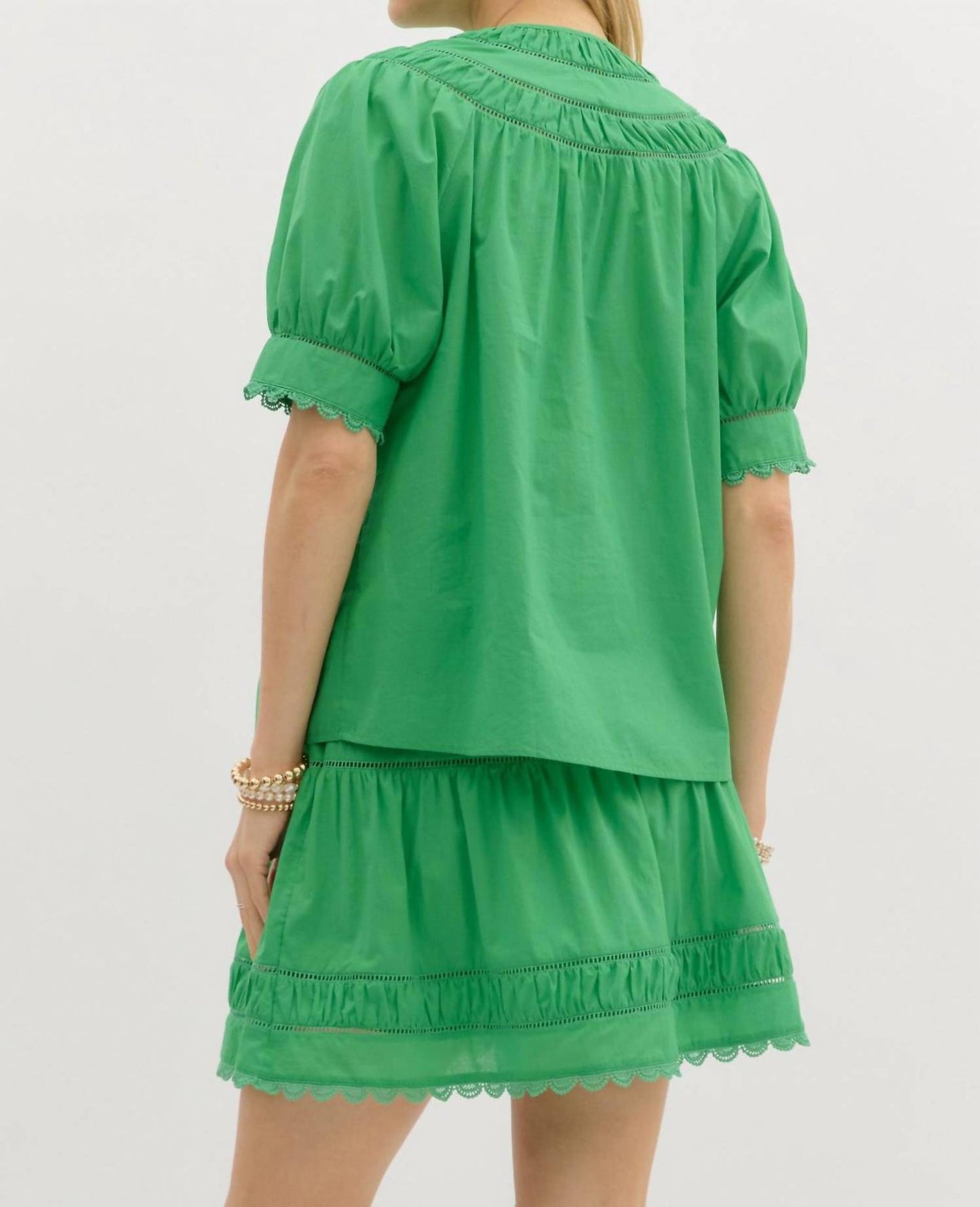 Entro - Puff Banded Sleeve Top