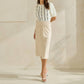 Able - Begged and Pleated Midi Skirt