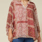 Entro - Paisley Print Blouse - Plus