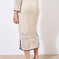 Apricot - Crochet Midi Skirt