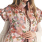 &Merci - Flutter Sleeve Floral Puff Vest