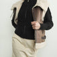 Aaron & Amber - Faux Leather Tabbed Collar Vest