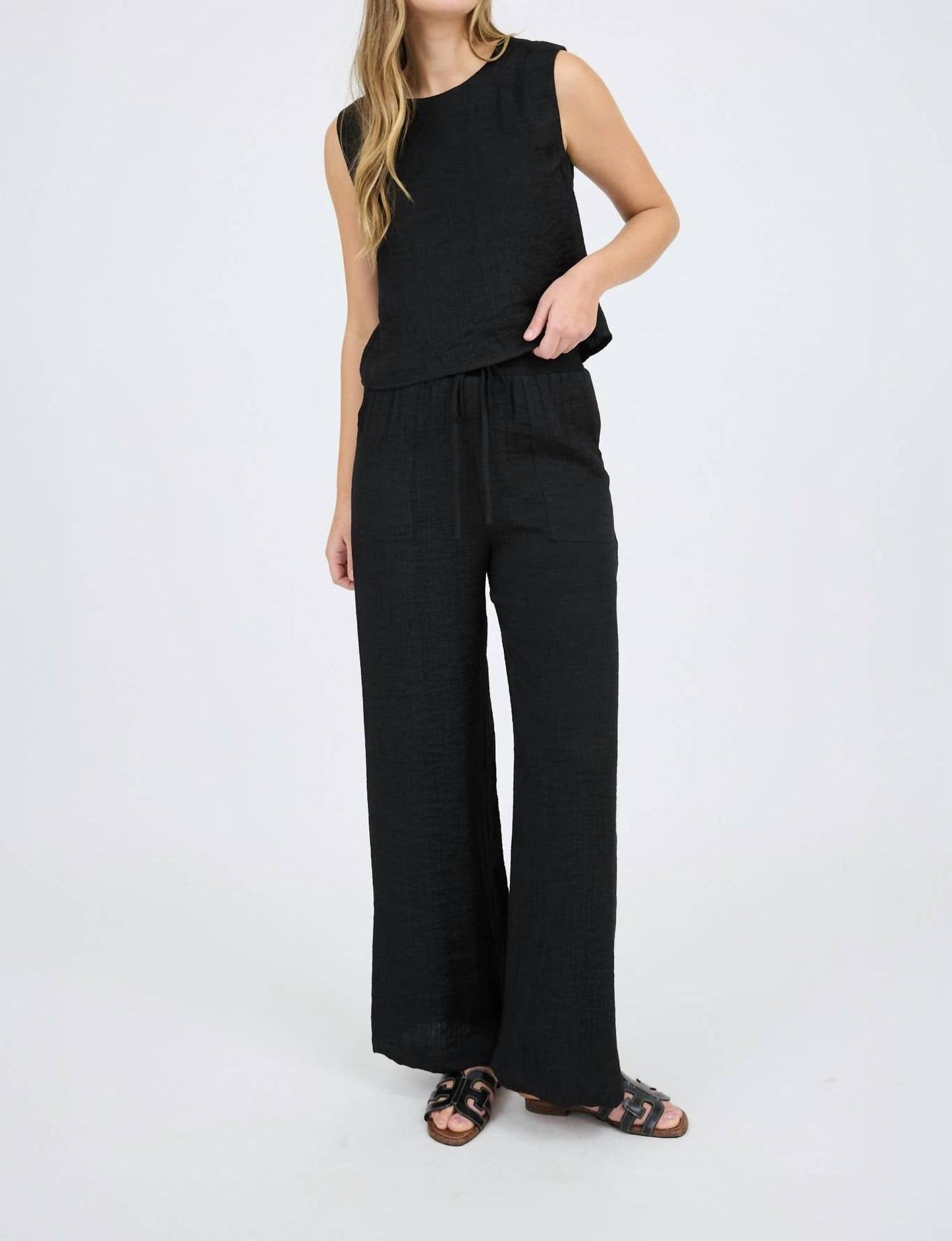 Blu Pepper - High Waist Drawstring Pants