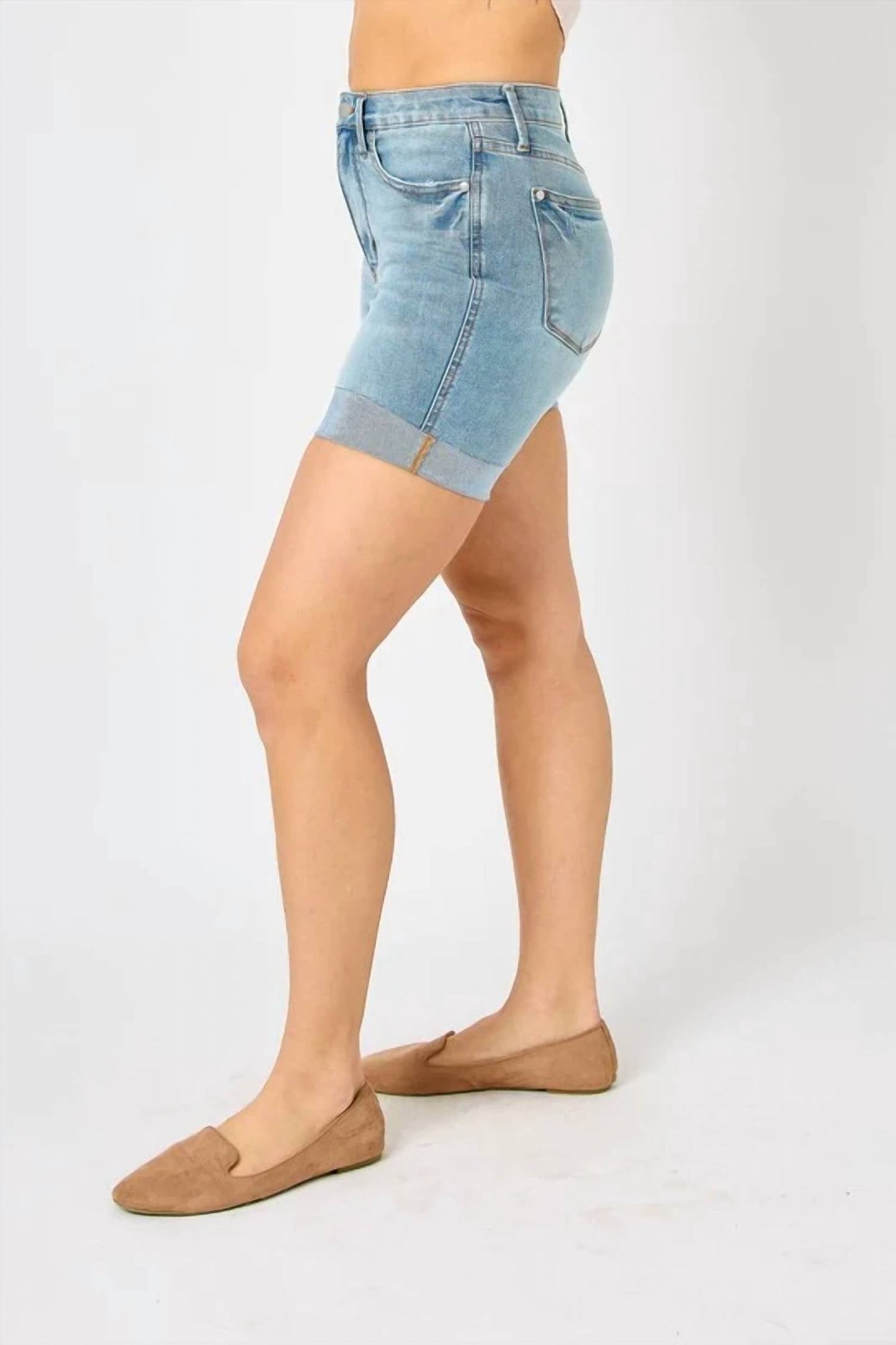 Judy Blue - High Waist Tummy Control Cool Denim Shorts