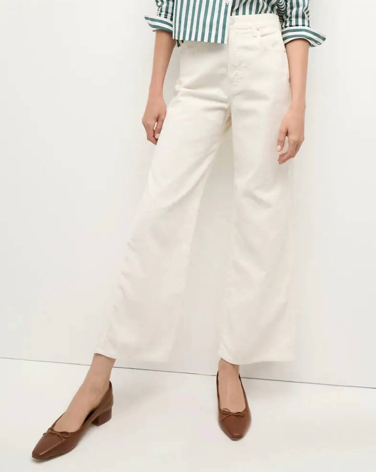 Veronica Beard - TAYLOR CROPPED HIGH RISE WIDE JEANS