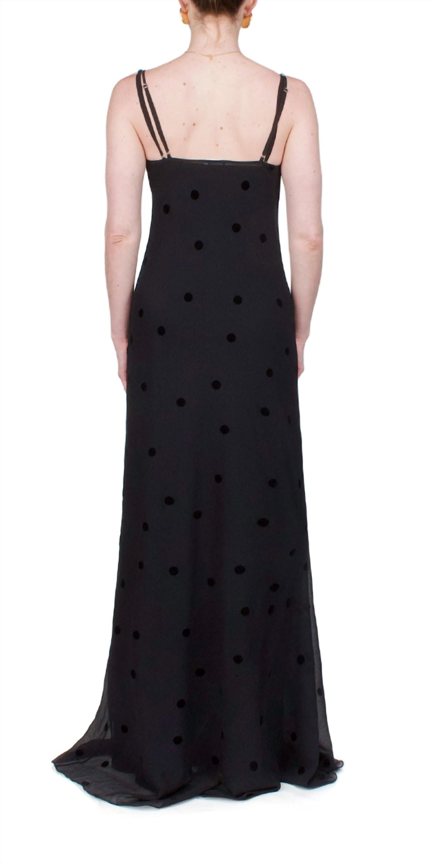 Anna October - Women's Coletta Sheer Polka Dot Maxi Dress