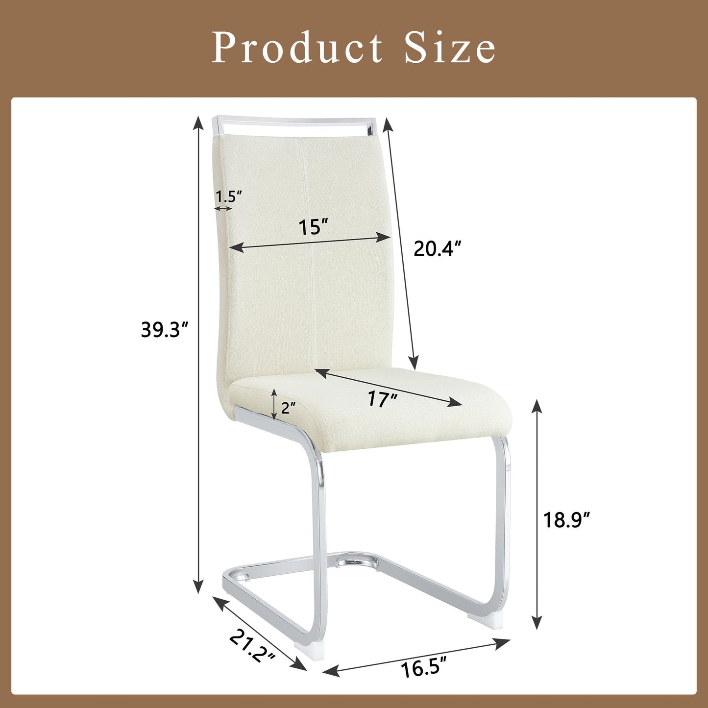 Dining Chairs With Ergonomic Backrest