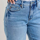 Judy Blue - Tummy Control Vintage Wash Straight Leg Jeans - Petite