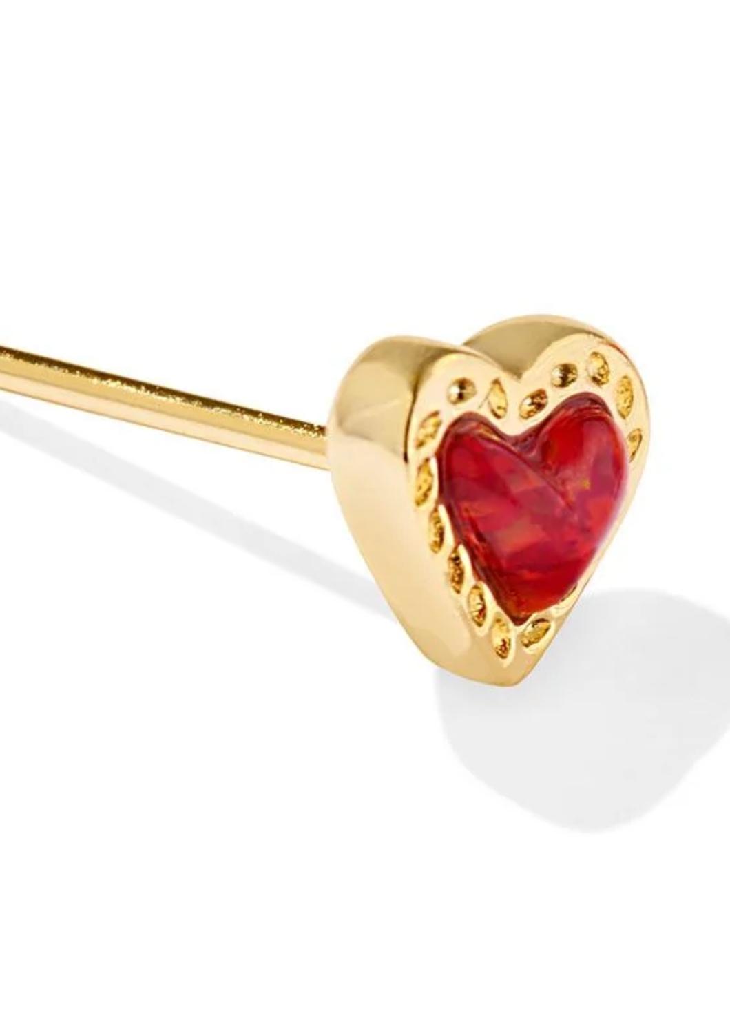 Kendra Scott - Women's Mini Ari Heart Stud Earrings