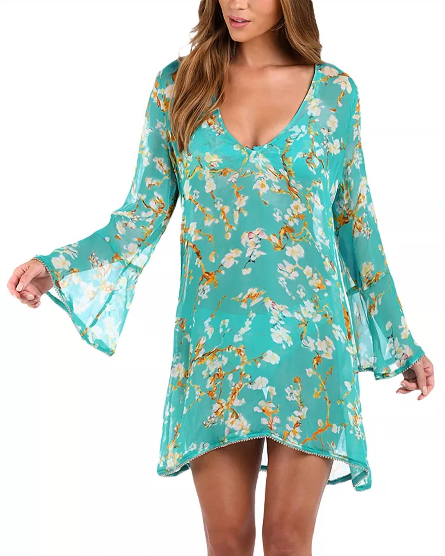 L'Agence - Ansley Sheer Mini Dress