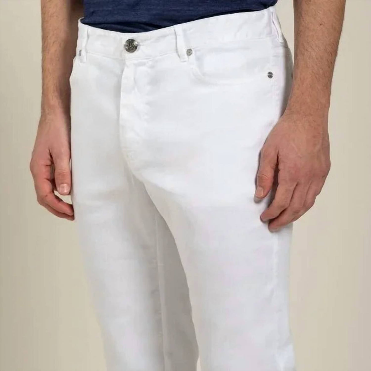 120% Lino - Men's 5 Pocket Slim Fit Pants