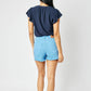 Judy Blue - Mid-rise Garment Dyed Frayed Hem Shorts