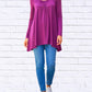 Diva Usa - Sibella Pleated Front Long Sleeve Blouse