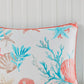 7 Piece Cotton Sateen Comforter Set Coral King