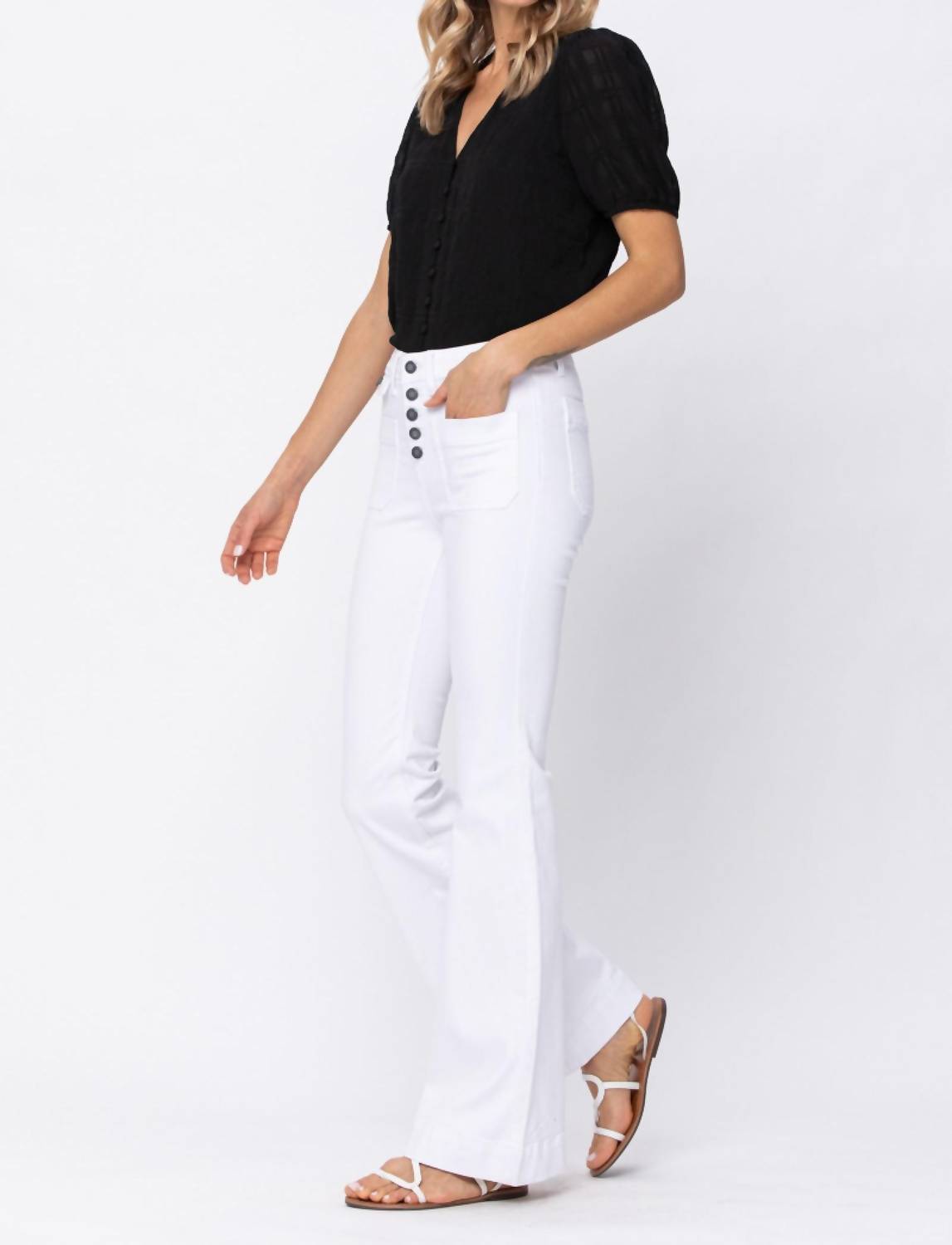 Judy Blue - Patch Pocket Flare Jeans