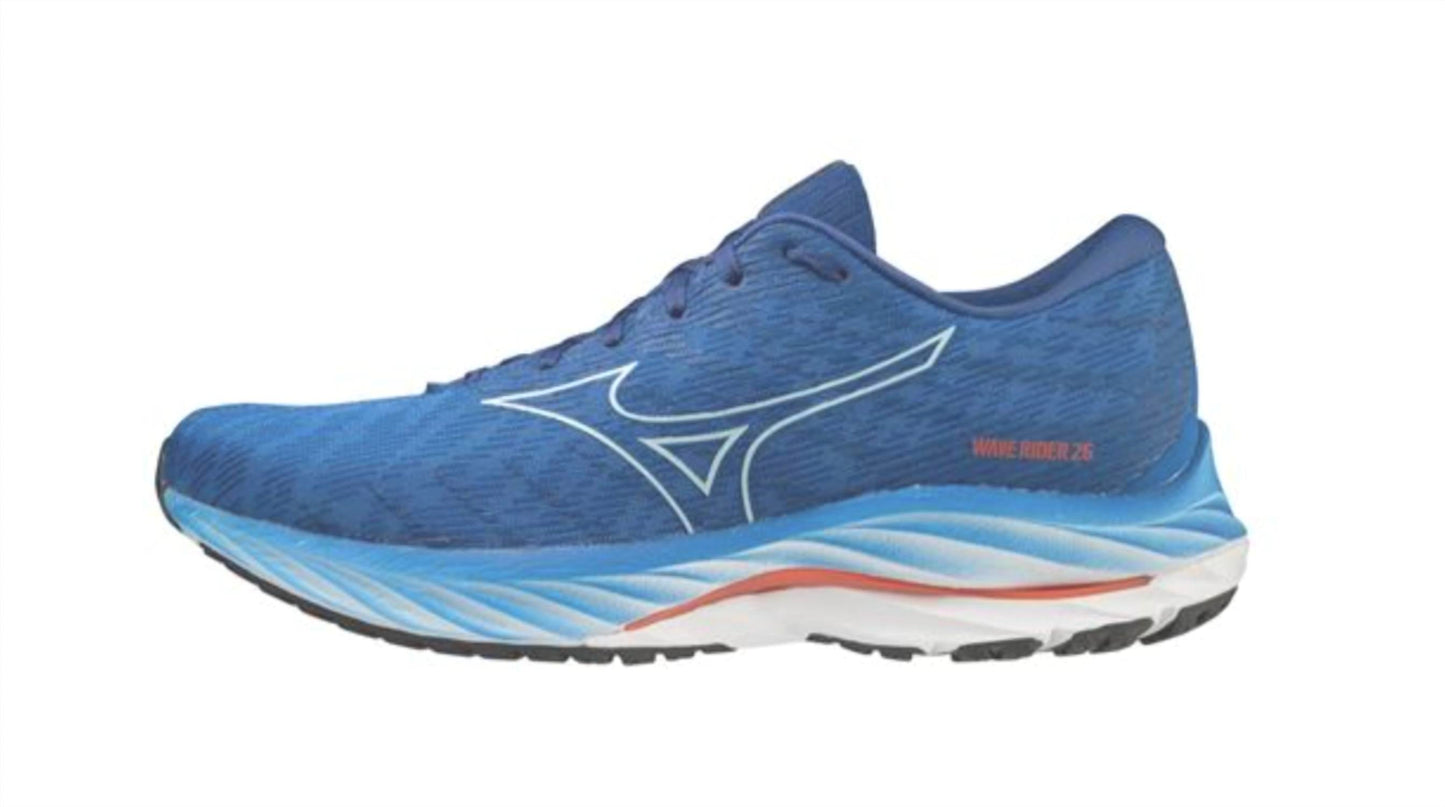 Mizuno - पुरुषों के वेव राइडर 26 रनिंग शूज़ D चौड़ाई