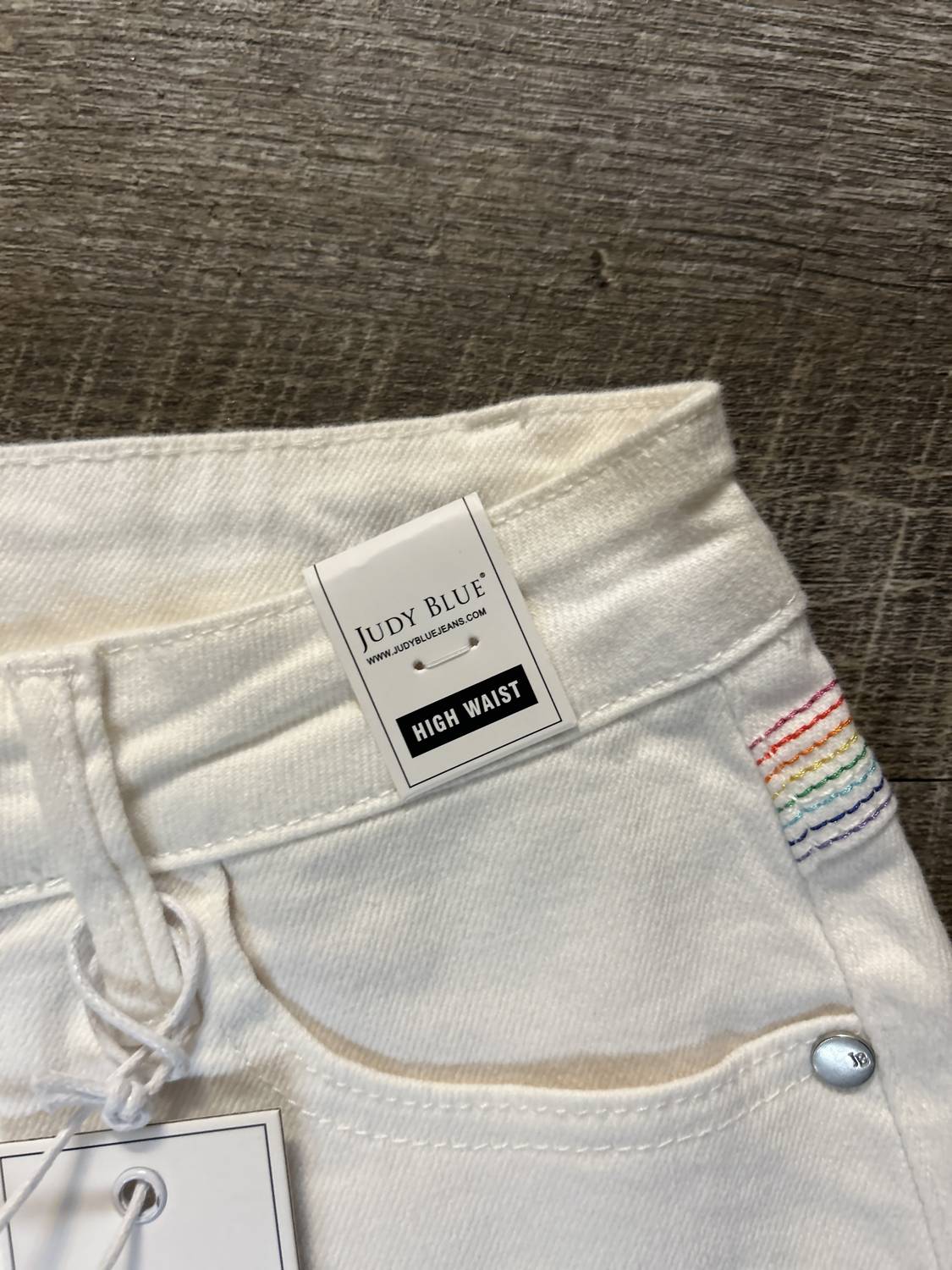 Judy Blue - Women's High Waist Rainbow Shorts