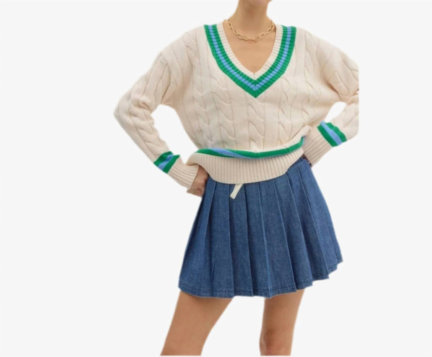 Style Usa - Malibu V-neck Sweater