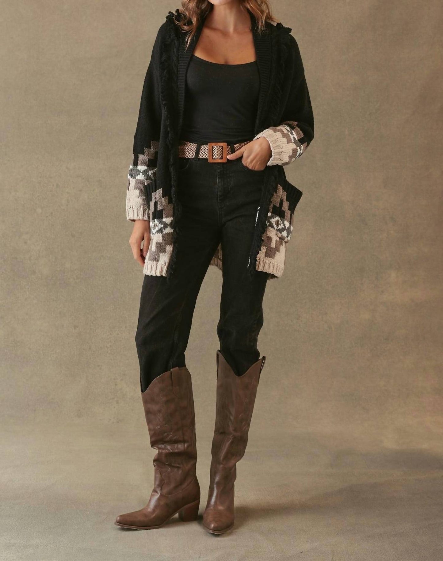 27 Miles Malibu - Demeree Cardigan With Southwestern Pattern