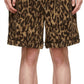 Amiri - Printed Leopard Fleece Shorts