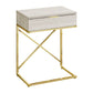 Accent Side Table with Storage Drawer, Spacious Tabletop, Contemporary Design