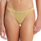 BOUND by Bond-Eye The Scene High-Cut Ribbed Bikini Bottoms in Apricot Lurex