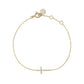 Eklexic - Women's Horizontal Cubic Zirconia Cross Bracelet
