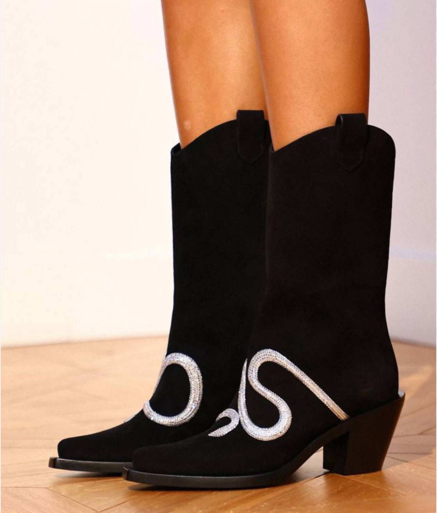 Rene Caovilla - Jeweled Snake Strass 65mm Wester Boot