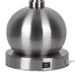 Jules 30.25" Contemporary Metal Table Lamp with Built-In USB Port - Set of 2