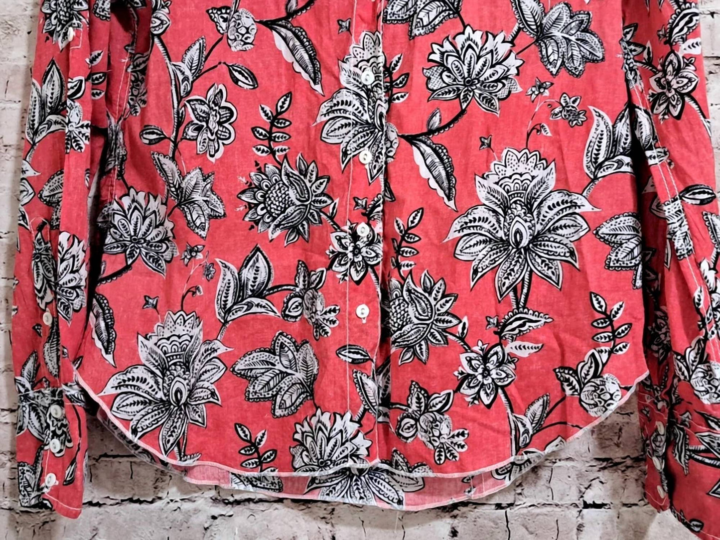 Cino - Women's Floral Long Sleeve Button Up Shirt