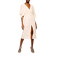 Topshop - Chiffon Dress Batwing High Slit Midi Tea Dress