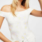 Free People - SO MUCH Lilac Stretch Flowers Off Shoulder Bodysuit